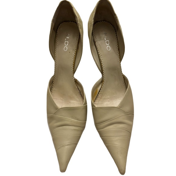 Aldo Shoes - CREAM LEATHER HEELS FROM ALDO SHOES SIZE 10